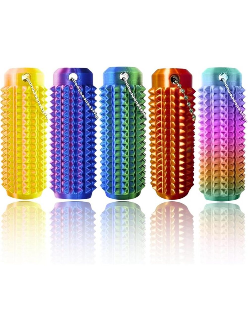 5pcs Little ouchies Fidget, Spiky grippie stim Keychain, Grippy stim...